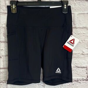Reebok Black Bike Shorts Moisture-Wicking Athletic Wear